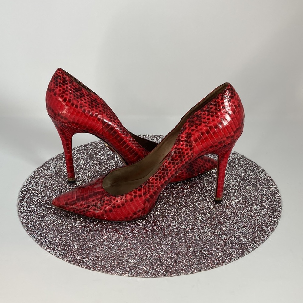 Michael Kors Snakeskin Red Stiletto Pumps🐍 🔥❤️
